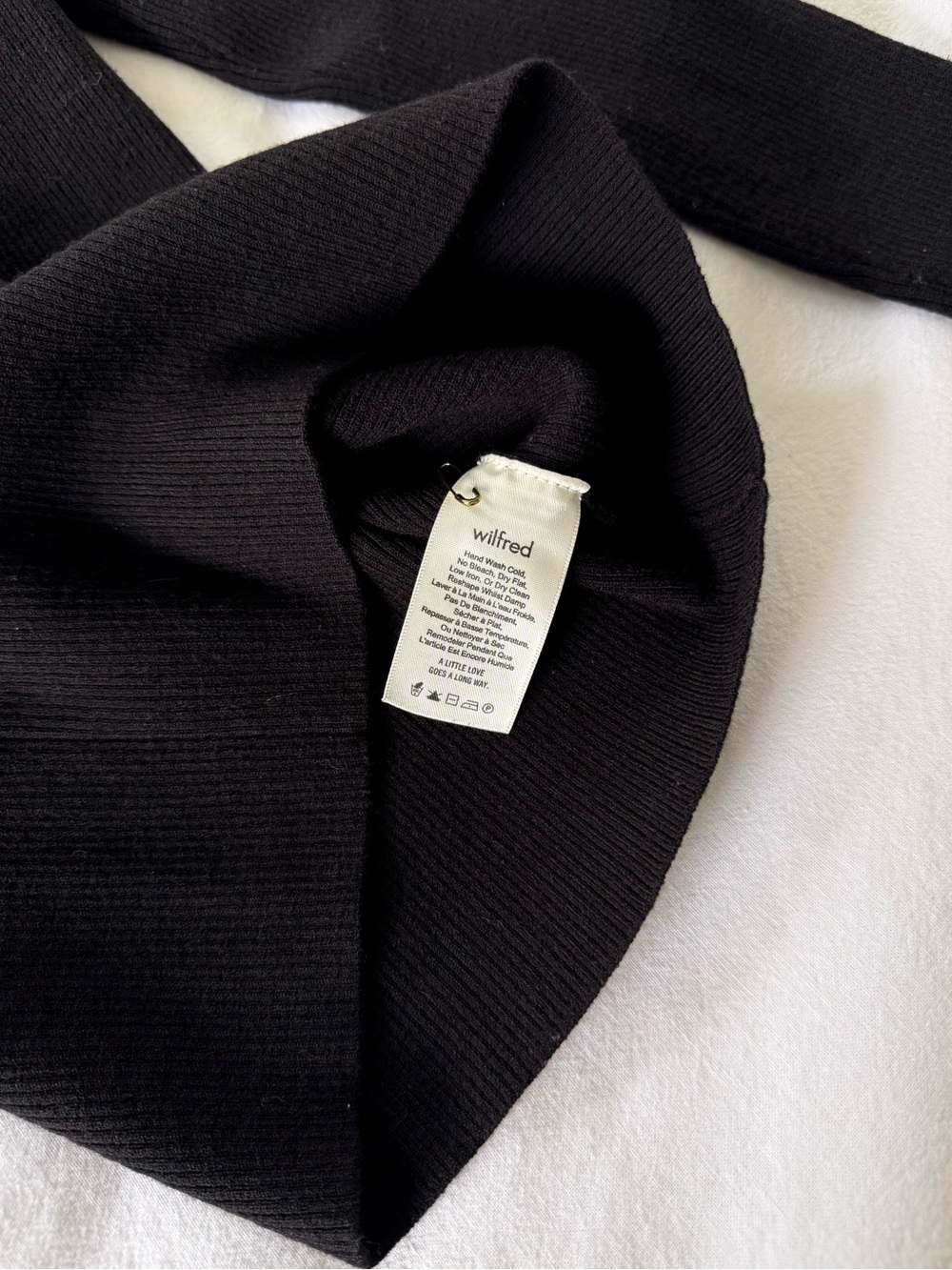 Wilfred Black Ribbed Half-Zip Pullover Size XS - Picture 4 of 5